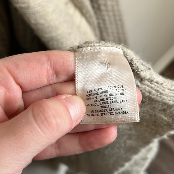 Sleeping on Snow Anthropologie Long Wool Blend Hooded Cardigan Duster Size M - Picture 4 of 9